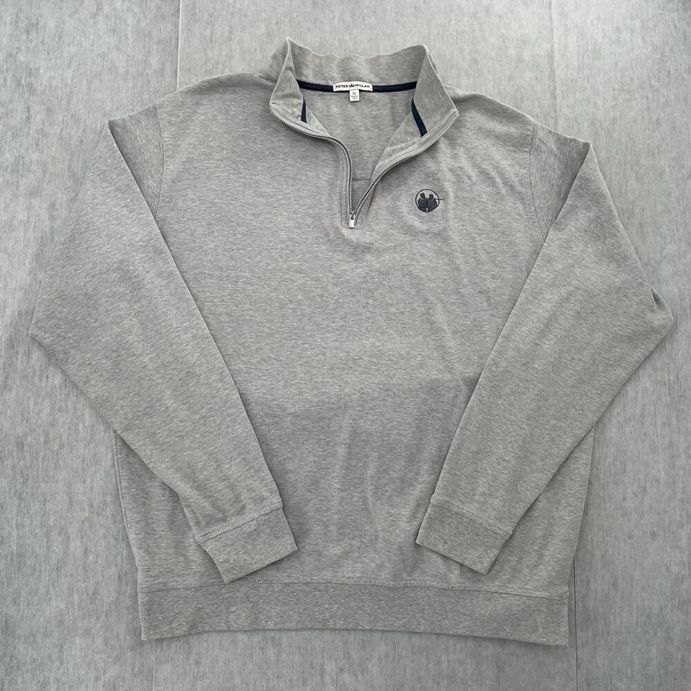 Peter Millar Sweater Adult XL Gray 1/4 Zip Pullover The Concession Golf Mens